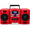 Red, variant on Emerson Boombox with CD & Cassette Player | Digital AM FM Portable Radio MP3, AUX, Mic Input | Portable Stereo System For Home, Indoor, Outdoor | Loud Big Speakers