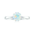 thumbnail image 4 of Rosec Jewels Real Ethiopian Opal Solitaire Ring for Women (8 mm, 2 CT, AAA Grade), 14K White Gold, US 12.00, 4 of 10
