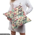 thumbnail image 5 of Abstract Fabric by the Yard Upholstery, Geometrical Illustration Along Cracked Recurring Triangles Pattern in Grunge Style, Decorative Fabric for DIY and Home Accents, Multicolor by Ambesonne, 5 of 5