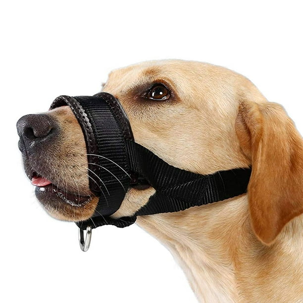 Dog Muzzle, Soft Nylon Muzzles for Chewing, Biting, Breathable Padded