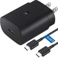 thumbnail image 3 of Super Fast Charging 25W USB C Charger Type C Charger Android Phone Charger for Blackview Hero 10 - Includes 6 Feet USB C PD Fast Charging Cable (Black), 3 of 5