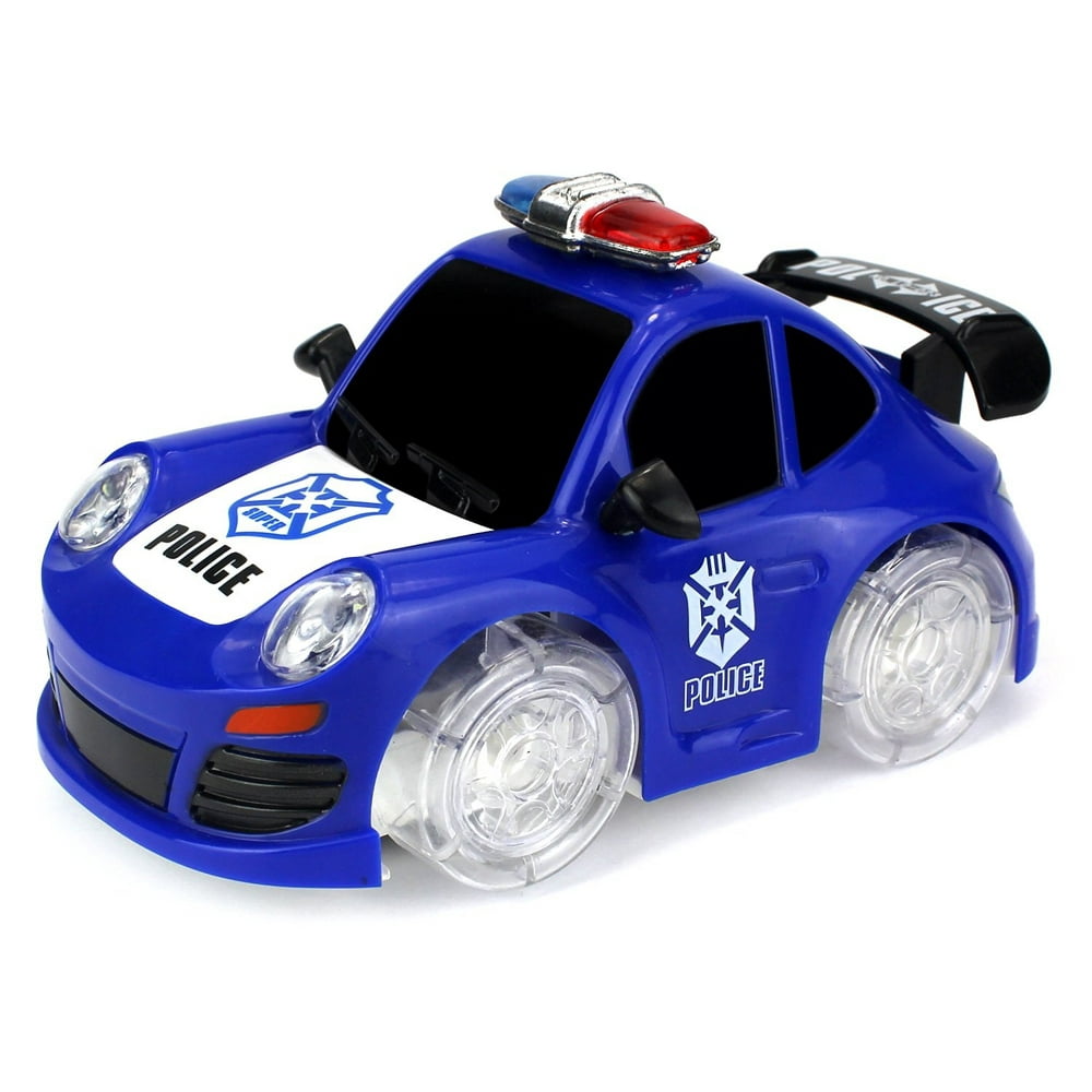 Super Police Coupe Battery Operated Bump and Go Toy Car w/ Ultra Bright