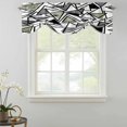 thumbnail image 2 of Tie Up Valances for Windows, Sage Green Black Geometric Adjustable Valance Curtains Window Treatment for Living Room, Abstract Art Modern Line Rod Pocket Kitchen Curtains & Drapes 60x18 Inch, 2 of 9