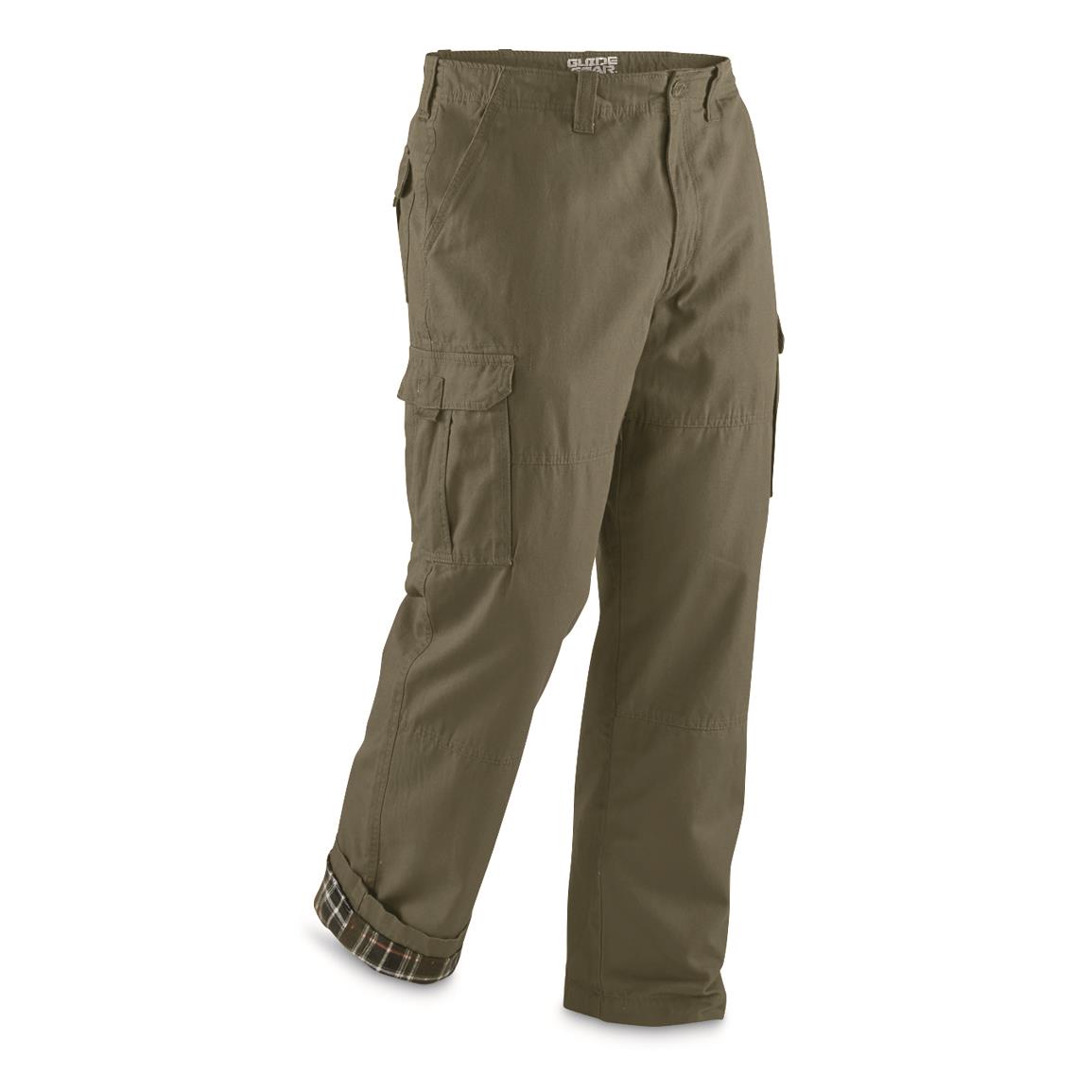 men's flannel lined cargo pants
