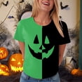 thumbnail image 5 of Godom Halloween Shirts for Women Graphic Letter Print T Shirt Short Sleeve Tees Tops, 5 of 7