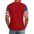 thumbnail image 5 of Fabrcox 1776-2026 250th Anniversary Usa Shirt Flag Print Short Sleeve 4th Of July T Shirts for Men Celebration Freedom Men's Patriotic T-Shirts Red M, 5 of 5