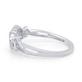 thumbnail image 2 of AFFY 0.03CT White Natural Diamond Triple Heart Promise Ring in 14k White Gold over Silver-8.5, 2 of 6