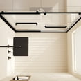 thumbnail image 6 of Yiwa 60" W x 76" H Frameless Shower Doors, Double Sliding Shower Door with Seal Strip Parts and Handle(Black), 6 of 7