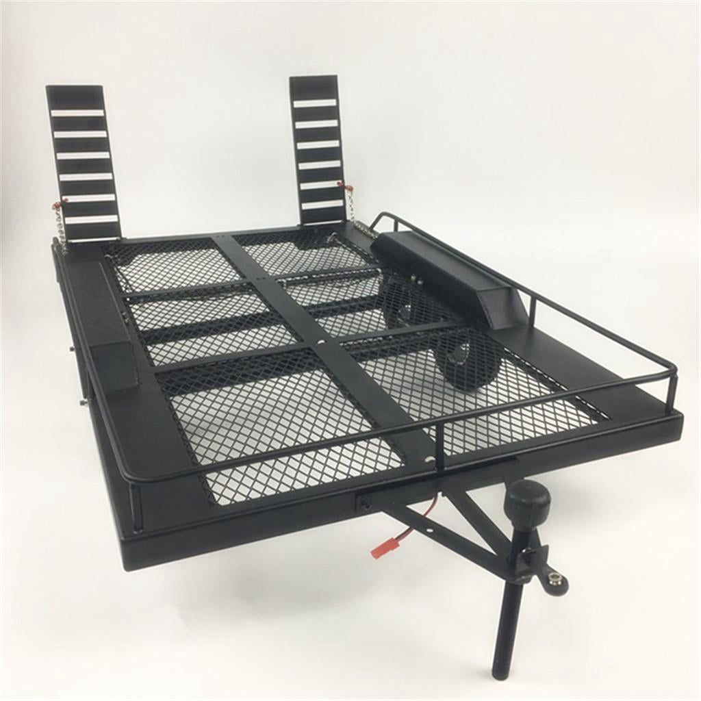 LeeQinersw 1/10th RC Climbing Car Truck Model Heavy Duty Trailer Metal For Axial SCX10