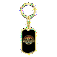 thumbnail image 4 of Can'T Be Sad Riding A Bike Cycling Stainless Steel or 18k Gold Premium Swivel Dog Tag Keychain, 4 of 10