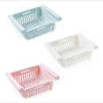 thumbnail image 5 of PEACNNG Refrigerator Fridge Drawer Storage Shelf Rack Basket Freezer Plate Layer Container Kitchen Article Draw-Out Hollowing Out Space Saver Retractable (Multicolor, 4Pc, 20.5X16.4X7.6cm), 5 of 5