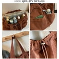 thumbnail image 5 of Oversized Corduroy Tote Bag for Women Multi Pocket Drawstring Hobo Shoulder Bag Casual Slouchy Corduroy Tote Handbag, 5 of 6