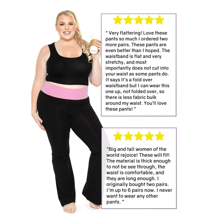 Danskin Now - Women's Plus-Size Foldover Waist Fashion Yoga Capri Pants -  Walmart.com