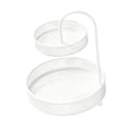 thumbnail image 1 of Cesta de frutas de hierro de dos niveles con soporte de almacenamiento, ideal para decoración del hogar. También sirve como frutero o verdulero. Blanco, 1 of 9