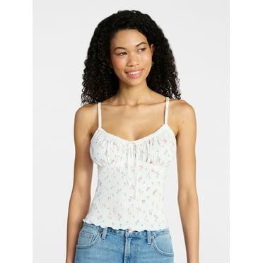 No Boundaries Lace Trim Cami, Women’s XXS-XXL