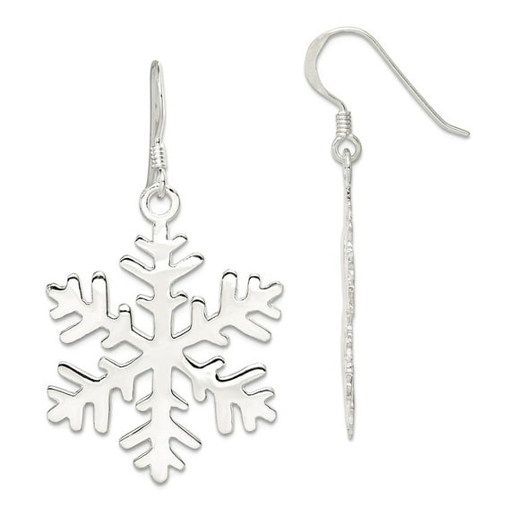 Sterling Silver Snowflake Dangle Earrings