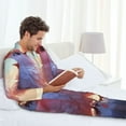 thumbnail image 6 of Sikiie Heart Sky Bird Couple Mens Pajama Set, Soft Warm Long Sleeve Sleepwear, Cozy Button-Down Pjs for Men-X-Large, 6 of 7
