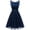Blue, variant on Womens Summer Boho Mini Dress Elegant Sleeveless Sleevelessmal Ladies Wedding Bridesmaid Lace Long Dress Beach Sundress Pink S-XXL