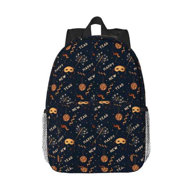 Disketp New Year Mochila Escolar de 15 Pulgadas, Mochila Ligera para Estudiantes, Viajes y Trabajo, Cómoda y Resistente para el Uso Diario