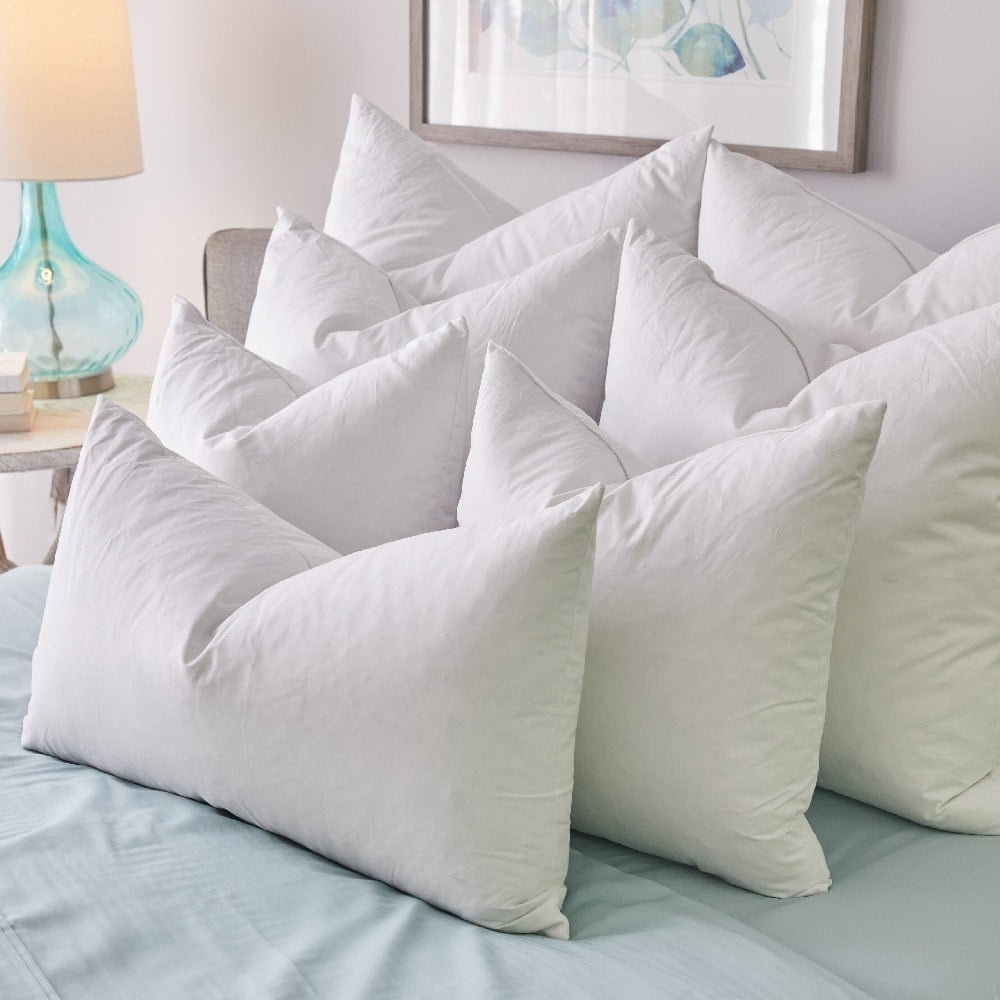 1221 Bedding Feather Pillow Inserts (Set of 2) White 26 x 26 inches