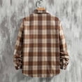 thumbnail image 4 of Purcolt Mens Flannel Plaid Shirts Vintage Casual Collared Button Down Long Sleeve Shirts Comfort Fall Winter Coat Jackets for Business Work Office, 4 of 9