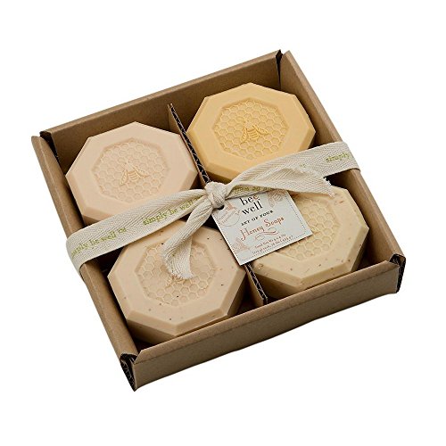 Simply Be Well Organics (Plant Based) Set of Four Honey Bar Soap Set