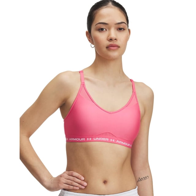 Sujetador deportivo Under Armour Crossback Low Impact para mujer, color rosa