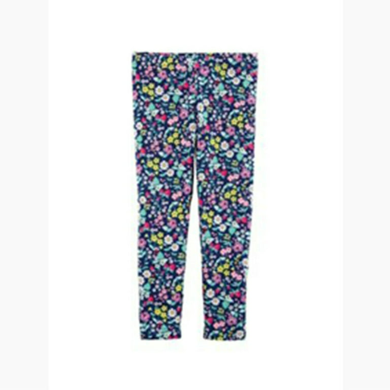 Carter's Baby Girls Floral Print Leggings Navy Size 3 Months