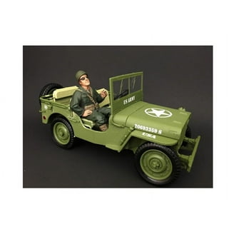 Figurine 1/18 WW2 - Voiture Mercedes 1942 - Résine - Peinte - Collection Guerre