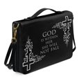 thumbnail image 2 of Kuiaobaty Cross Leaf Print Bible Cover for Women Men God is Within Her PU Leather Bible Case Bible Bag with Handle, Multifunctional Zipper Bible Book Cover Carrying Case with Shoulder Strap, 2XL, 2 of 7