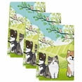thumbnail image 2 of Japanese Aquatian Dogs Kitchen Towels Set of 3, Cute Cats Spring Green Trees Hills Absorbent Dish Towels for Kitchen, Microfiber Hand Towel, Quick Drying Tea Towel for Cleaning Decorative Dishcloths, 2 of 7