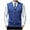 Blue, variant on WREESH Fashion Vest Sleeveless Cardigan Men's Casual Solid Color Sleeveless Four Seasons Wool Knitted Cardigan Sweater Gray