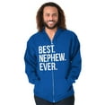 thumbnail image 4 of Best Nephew Ever Family Aunt Uncle Zip Hoodie Sweatshirt Men Brisco Brands S, 4 of 6