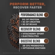 BIRDMAN Falcon Performance Vegan Protein Powder with Creatine, Chocolate Flavor, 28 Servings, 3lb
