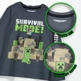 thumbnail image 5 of Minecraft Boy's T-Shirt 3-Pack - Casual, Long Sleeve, Soft Cotton Gaming Tees for Kids - Steve, Creeper, Zombie, Skeleton Graphic Print (Sizes 4-16), 5 of 9