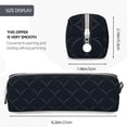 thumbnail image 3 of Fotbe Black Fish scales Pattern Leather Pencil Case, Pencil Pouch with Durable Zipper, Compact and Stylish Organizer for Stationery, Art Supplies, Travel Essentials, 3 of 7
