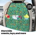 thumbnail image 5 of Fuzoiu Funny Animals in Jungle Print 2 Pack Kick Mat Back Seat Protector With 3 Storage Pockets, Universal Car Seat Back Organizer For Kids Pets, Waterproof Backseat Protector For Most Car, 5 of 8