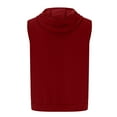 thumbnail image 4 of IYTR Mens Sports Tank Tops With Pocket Sleeveless T Shirts Casual Comfy Summer Solid Color Zipper Hooded Lightweight Athletic Running Workout Tank Tops Red XXXL, 4 of 5