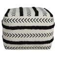 thumbnail image 5 of HomeRoots 18" White 100% Cotton Ottoman, 5 of 10