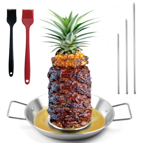 Brocheta para parrilla Fengzhe Al Pastor de acero inoxidable con accesorios
