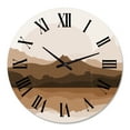 thumbnail image 2 of Designart 'Minimalist Terracotta Landscape' Modern Wall Clock, 2 of 5