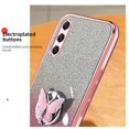 thumbnail image 4 of Glitter Cover Compatible with Samsung Galaxy A34 5G Case Butterfly Kickstand Case for Samsung A34 5G Soft TPU Electroplated Bling Shockproof Shell for Women Girls Cover for Galaxy A34 5G, 4 of 7
