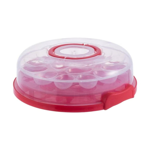 CNKOO Cake Carrier with Lid Dustproof Portable Cake Carrying Case Pie Cupcakes Carrier Blue