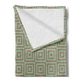 thumbnail image 2 of Geometric Soft Flannel Fleece Throw Blanket, Digital Pixel Featured Square Forms Diagonal Mosaic Modern Motif, Cozy Plush for Indoor and Outdoor Use, 60" x 80", Sea Green Dark Coral, by Ambesonne, 2 of 5