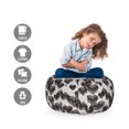thumbnail image 2 of Romantic Storage Toy Bag Chair, Gothic Hearts Tattoo Style Valentine's Love Graffiti Grunge Illustration, Stuffed Animal Organizer Washable Bag, Large Size, Pale Grey Black, by Ambesonne, 2 of 3