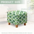 thumbnail image 5 of TSOVTHRID Shamrock Leaf Plaid Print Ottoman Cover Square Footrest Sofa Slipcovers Soft Stretch Stool Cover with Elastic Band Footstool Protector Covers for Living Room St. Patrick's Day Decor, 5 of 7