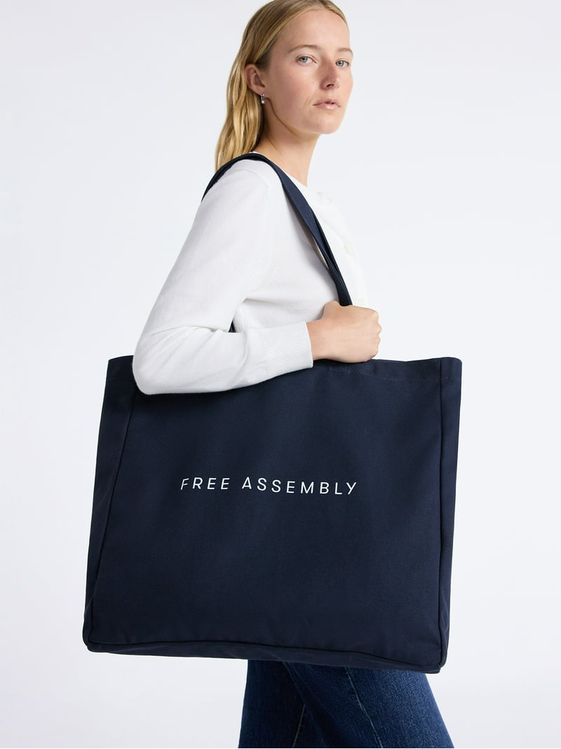 Free Assembly Women's Canvas Tote Bag - Walmart.com