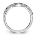 thumbnail image 2 of Solid 14k White Gold Champagne and White Diamond Wedding Band Ring Size 5 (.225 cttw.), 2 of 8