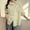 Green, variant on Women's Oversized Button Down Shirt, Lightweight Breathable Linen Blend Blouse, Long Sleeve Collared Sun Protection Top with Pocket White L