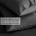 thumbnail image 2 of American Home Collection Brushed Microfiber Sheet Set, Deep Pocket Extra Soft Sheets & Pillowcase Set, 3 Pieces, Twin, Black, 2 of 7